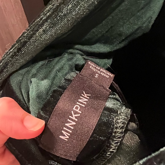 Green Velvet Mink Pink Free People Jumpsuit - Picture 2 of 5